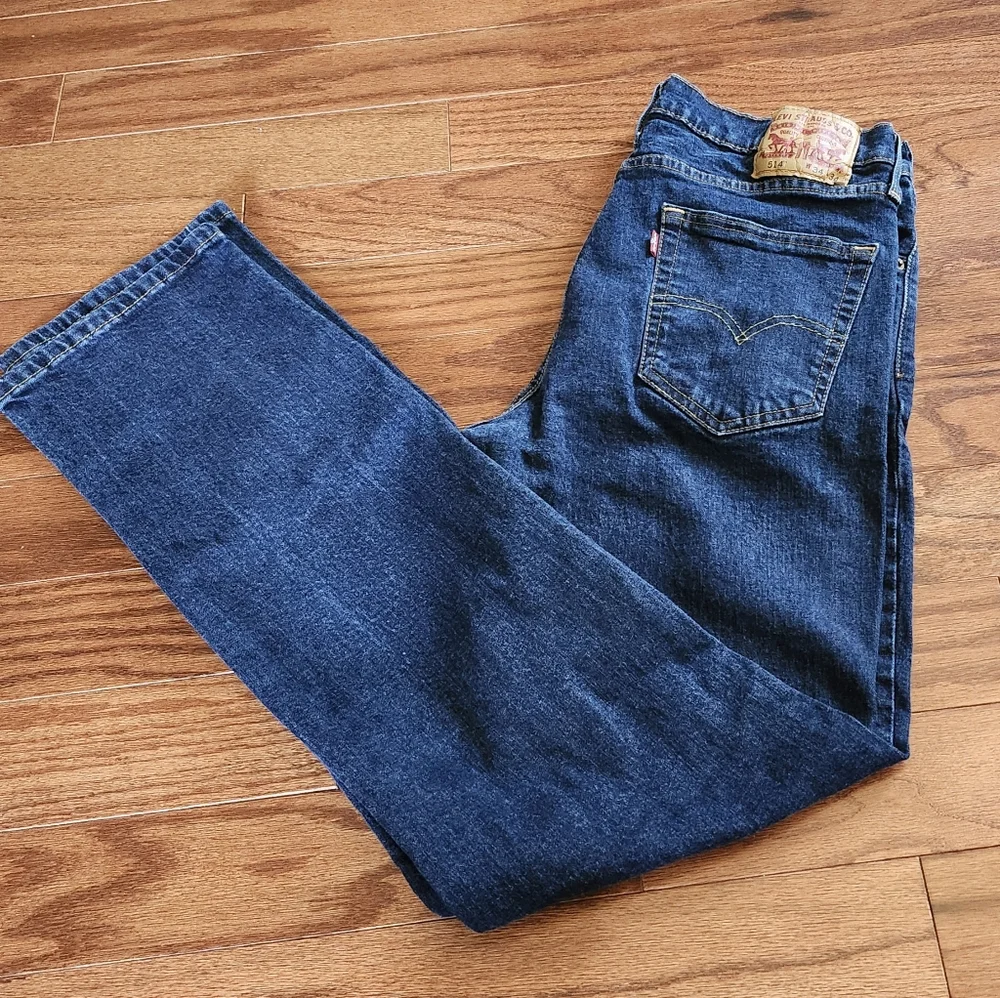 Levi's‎ 514 Men's Dark Wash Straight Leg Jeans Size 34x34